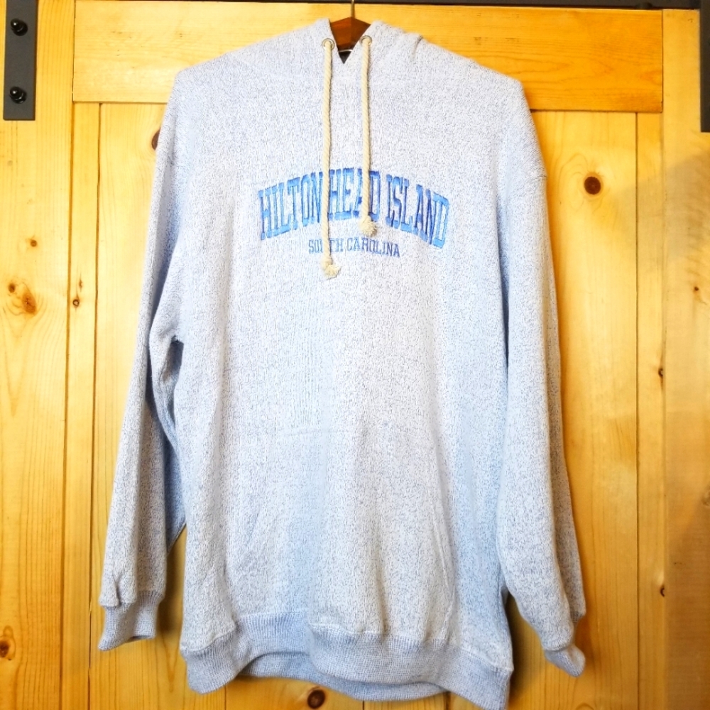 Basix of America Cotton Blend Hilton Head Island Embroidered Graphic Hoodie NWOT